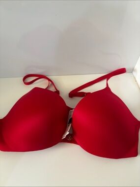 Victoria's Secret Bright Red Smooth Push-Up Bra